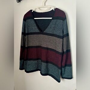 Color Block Glitter Sweater